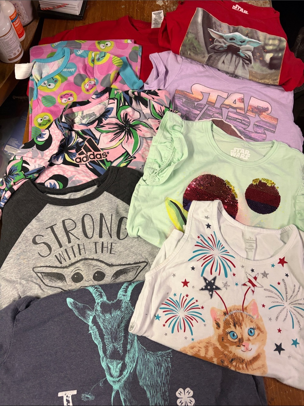 Girls 10/12- lg Tops - Multi-Color Mix
